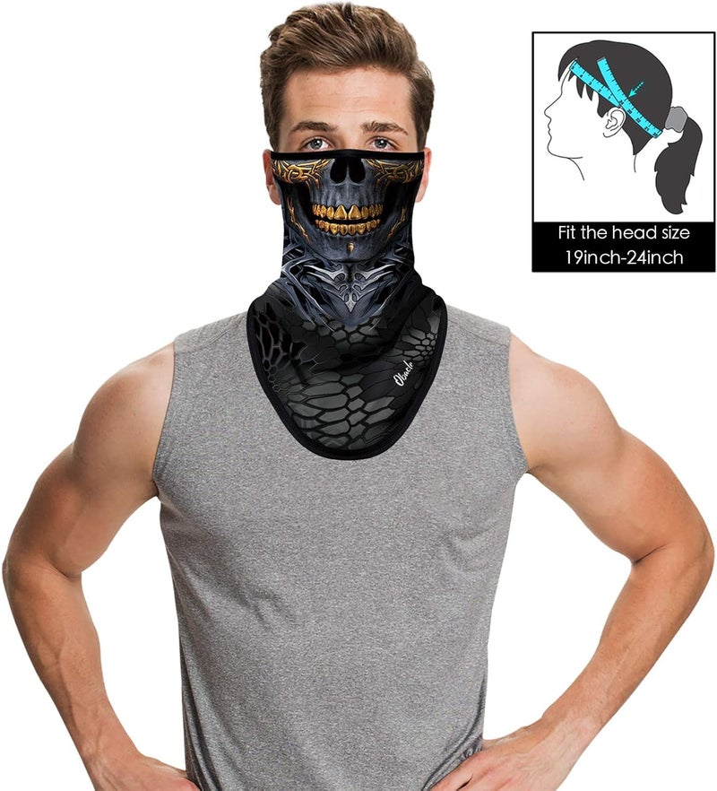 Obacle Bandana Face Mask with Ear Loops Neck Gaiter Face Mask Scarf Face Cover for Men Women - Image 2